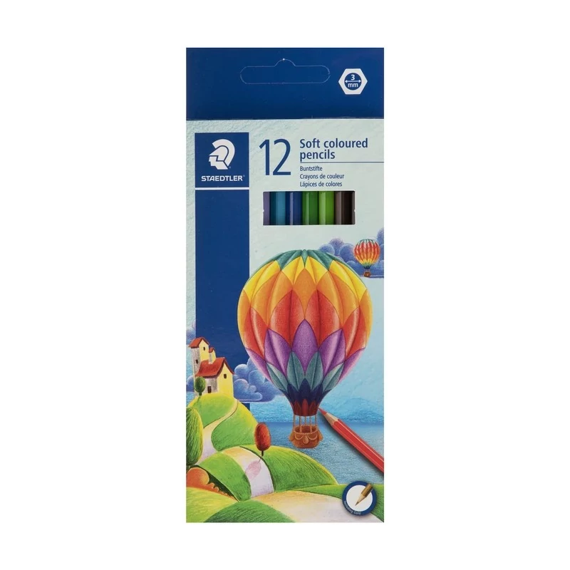 مداد رنگی 12 رنگ استدلر سری Soft